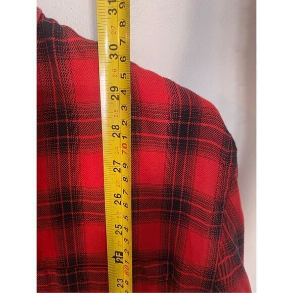 Men’s Arizona Red And Black Plaid Button Down‎ Shirt Size Small - Picture 5 of 6